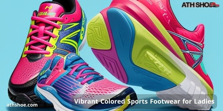 An image of a collection of sports shoes as part of the talk about Vibrant Colored Sports Footwear for Ladies in Australia