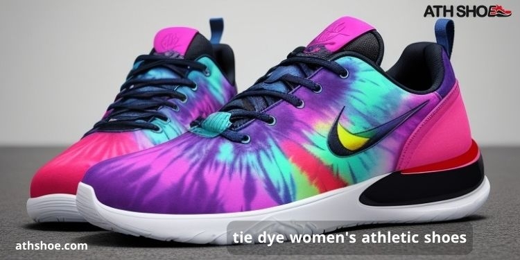 A picture containing a sports shoe is part of the discussion about tie dye women's athletic shoes in Australia