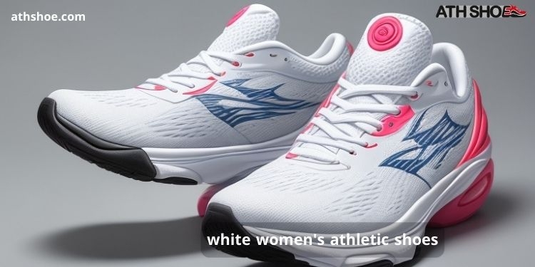 An image containing a sports shoe within the talk about white women's athletic shoes