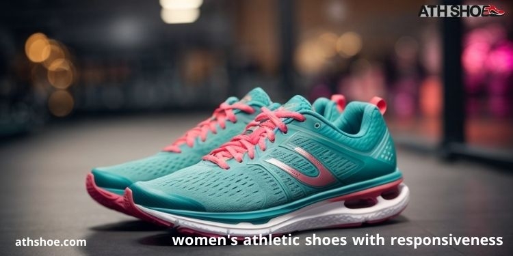 An image of a sports shoe within the talk about women's athletic shoes with responsiveness