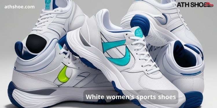 An image of three white women's sports shoes in Australia