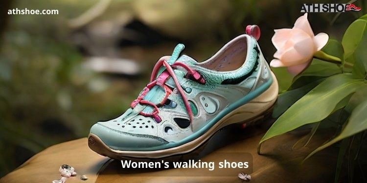 An image of a sports shoe is part of the discussion about Women's walking shoes