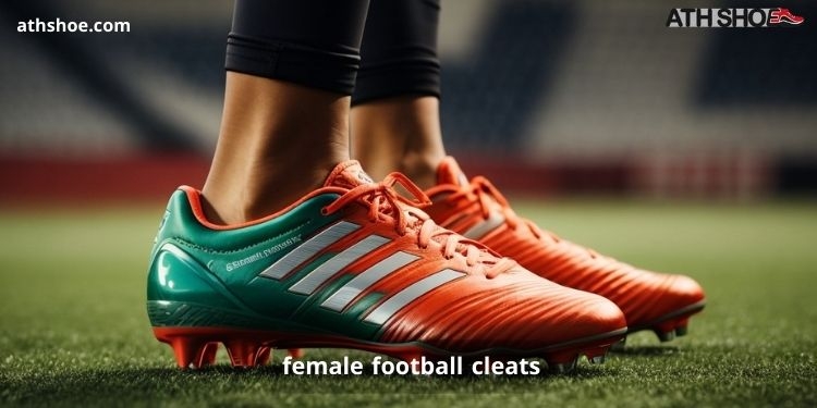 A picture with a beautiful sneaker on a woman's leg is part of the conversation about female football cleats