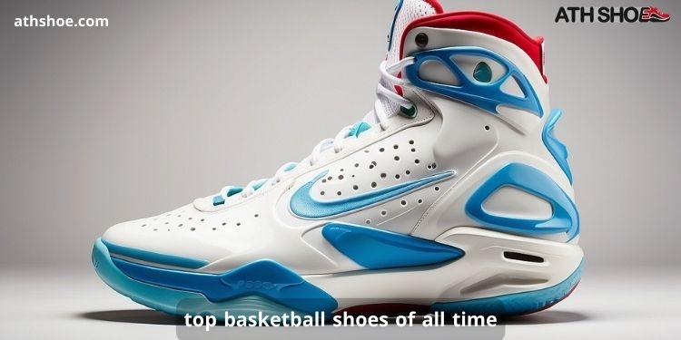 A picture of sports shoes as part of the talk about top basketball shoes of all time