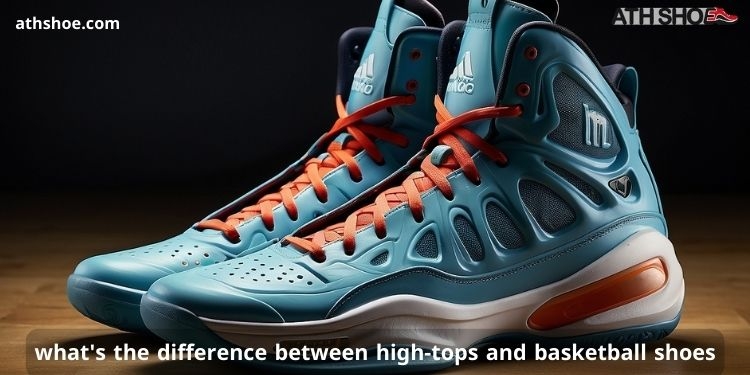 A picture of beautiful sports shoes is included in the answer to what's the difference between high-tops and basketball shoes
