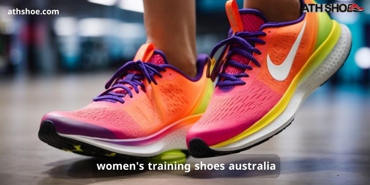 A picture of a woman's sports shoe on her leg as part of the conversation about women's training shoes australia