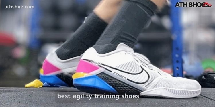 A picture of a sports shoe on someone's leg in the conversation about best agility training shoes