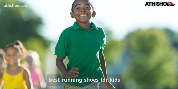 A picture of a group of children talking about the best running shoes for kids