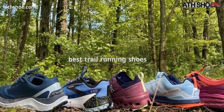 An image containing a group of sports shoes within the talk about best trail running shoes