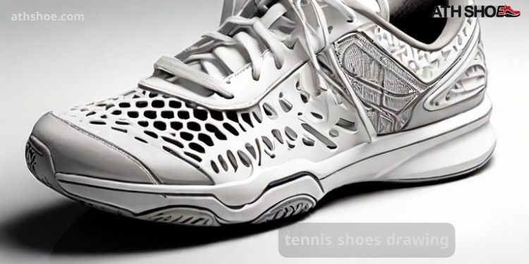 A picture of a tennis shoe that was drawn within the talk about tennis shoes drawing