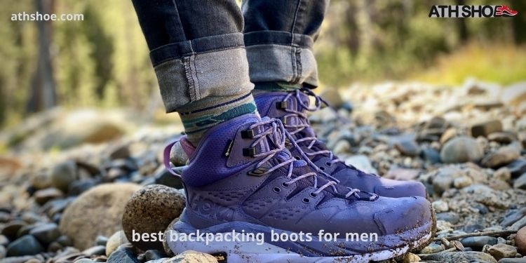 A picture with the Hoka Kaha 2 GTX in the conversation about the best backpacking boots for men
