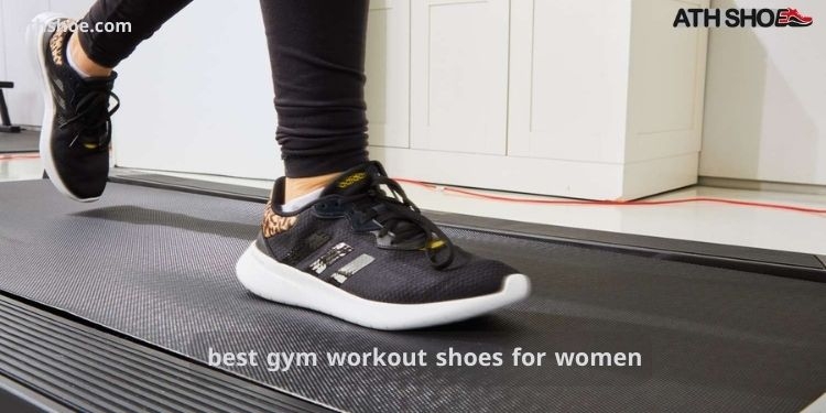 A picture of a woman's sports shoe in a conversation about the best gym workout shoes for women