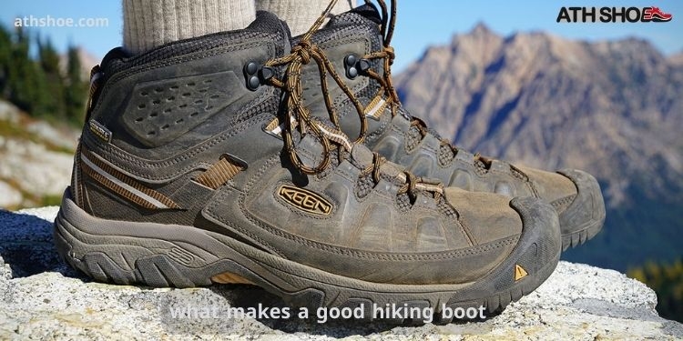 An image with a hiking boot included in the talk about what makes a good hiking boot