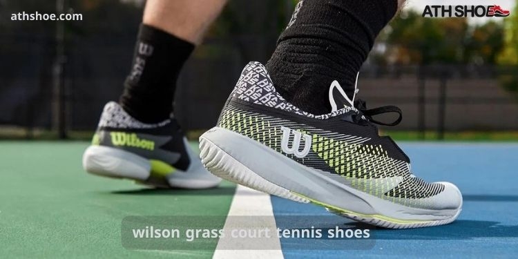 A picture of a tennis shoe within the talk about wilson grass court tennis shoes
