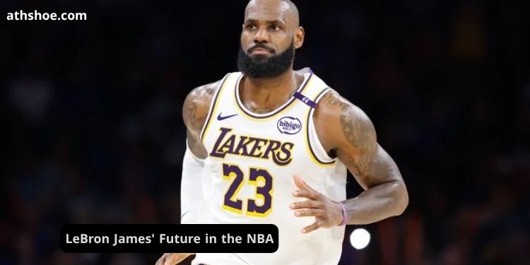 LeBron James pondering his future in the NBA during a Lakers game